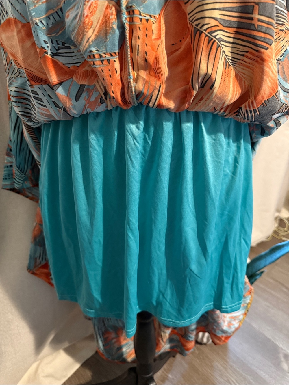 FashionNova Tropical Maxi Dress Sz S - Picture 9 of 13